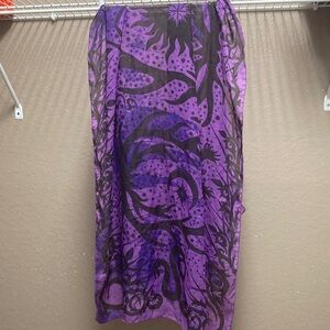 Elegant Purple and Black Scarf Wrap